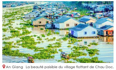 La beaute paisible du village flottant de Chau Doc