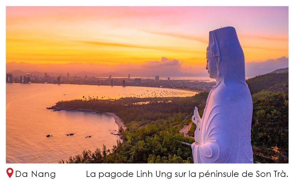 La pagode Linh Ung chef doeuvre sur la peninsule de Son Tra Da nang