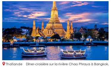 thailande Dîner croisière sur la rivière Chao Phraya à Bangkok