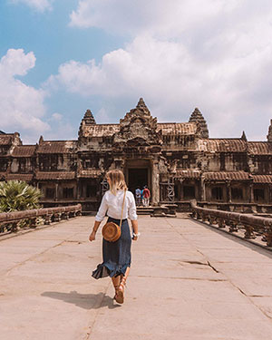 ambiance paisible des temples au Cambodge